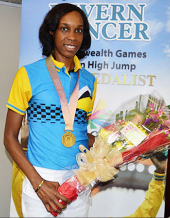 Image: High Jump Queen, Levern Spencer Commonwealth Games gold medallist. (PHOTO: Anthony De Beauville)