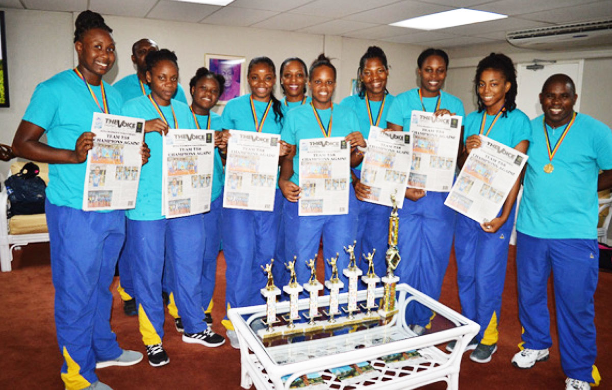 Image: Saint Lucia women Eastern Caribbean Volleyball Association (ECVA) Champions. (PHOTO: Anthony De Beauville)