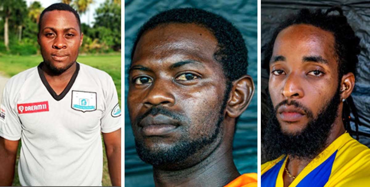 (L-R) Captains, Awene Edward (Laborie); Dishon Rampal (Vieux Fort South) and Shanii Mesmain (Soufriere). (PHOTO: SA)
