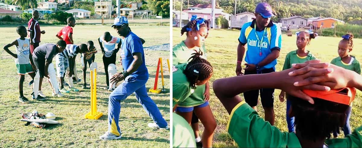 Image: (L-R) Coach, David Olliver during one of the Development Programme. (Photo: DO)