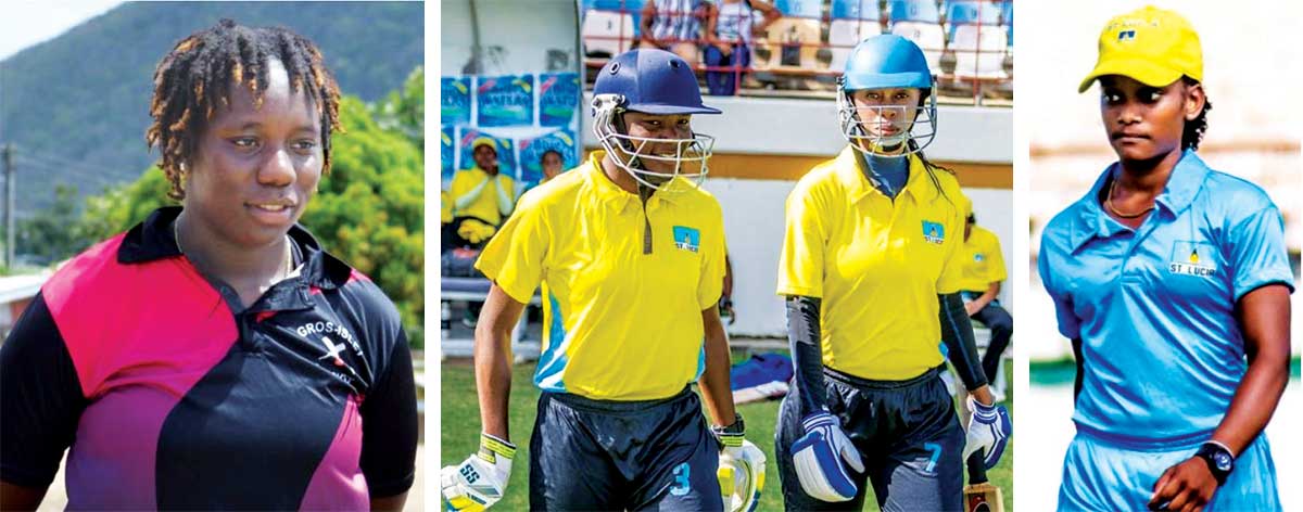 Image: (L-R) Some of the key players to look out for, Qiana Joseph (Gros Islet); Nerissa Crafton (South Castries); Malika Edward (Gros Islet) and Zaida James (South Castries). (Photo: Anthony De Beauville)