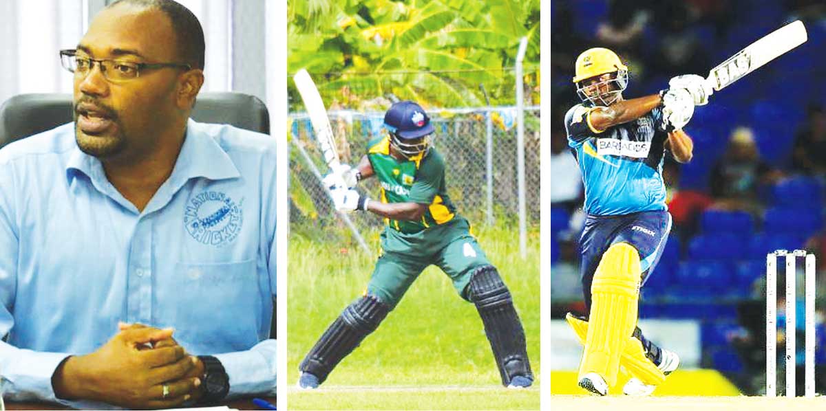Image: (L-R) SLNCA 1st vice-president, Shaun Alcindor; Daren Sammy and Johnson Charles. (Photo: Anthony De Beauville/CPL T20 Ltd)