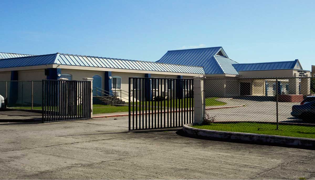 Image of the building once known as the Vieux Fort Police Station.