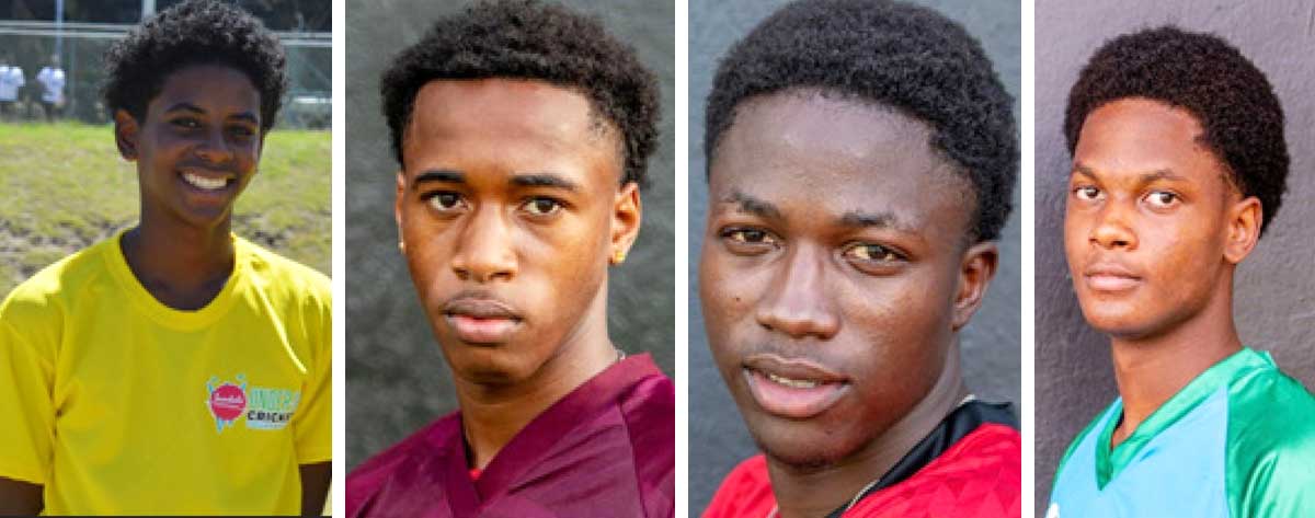 Image: (L-R) Akeem Auguste, Mc Kenny Clarke (Central Castries), Tyran Theodore (Vieux Fort North) and Udel Preville (Gros Islet). (PHOTO: Anthony De Beauville/ SA) 