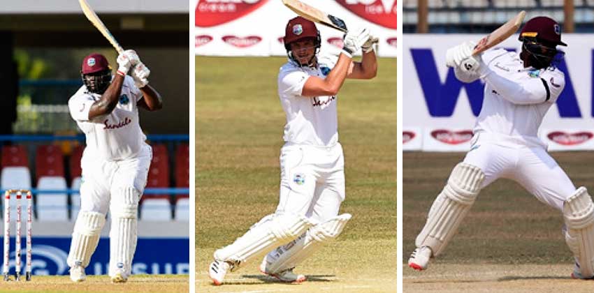 Image: (L-R) Rahkeem Cornwall, Joshua Da Silva and Kyle Mayers 