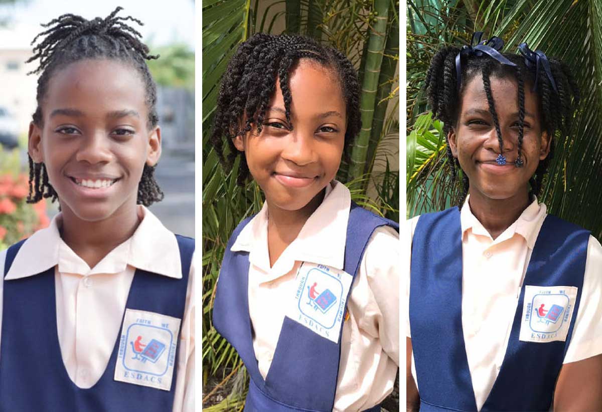 [L-R] Angeli Victor, Royelle Wilson & Chloe Toussaint