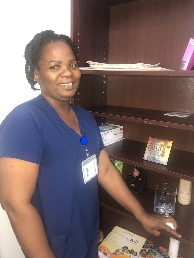 A smiling Claudine Mathurin