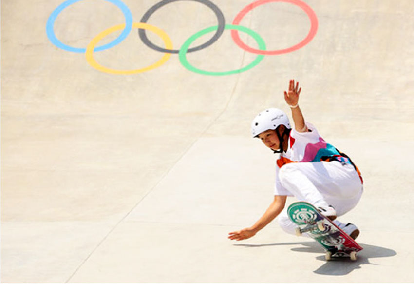 Momiji Nishiya of Team Japan competes in the Women's Street Final on July 26th. (Photo: Ezra Shaw / GI)