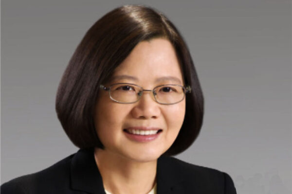A smiling President Tsai, Ing-wen
