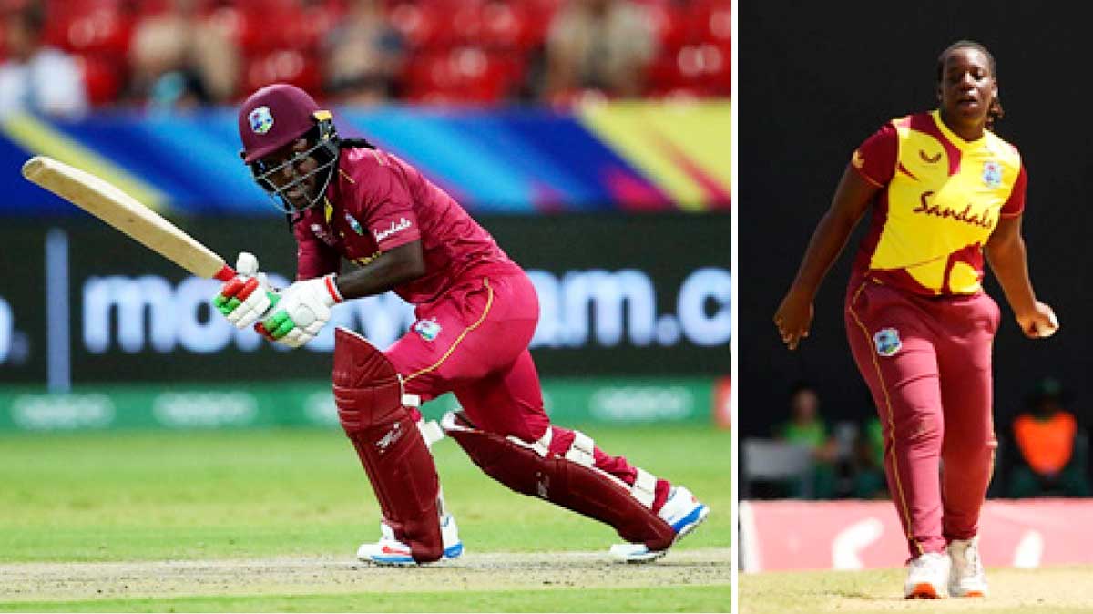 (L-R) Deandra Dotting top scored for the West Indies, Qiana Joseph picked up 2 for 24. (Photo: GI/ CWI)