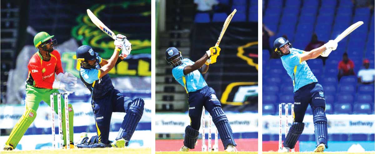 (L-R) Saint Lucia Kings, Roston Chase, Andre Fletcher and Tim David. (Photo: GI)