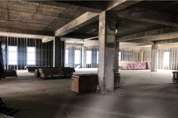 An empty floor at the St Jude Hospital awaiting to be transformed into an active hospital setting.