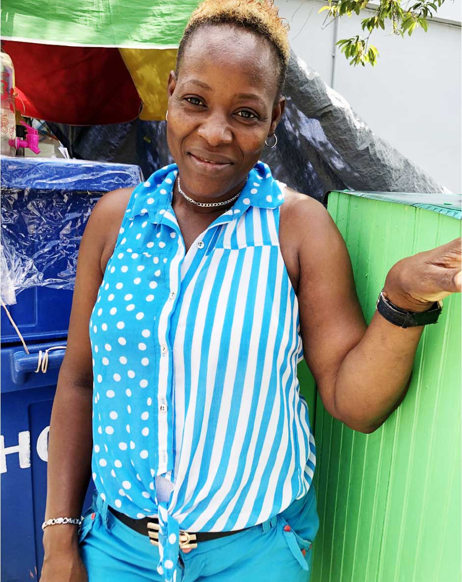 A smiling Beverly Elisa