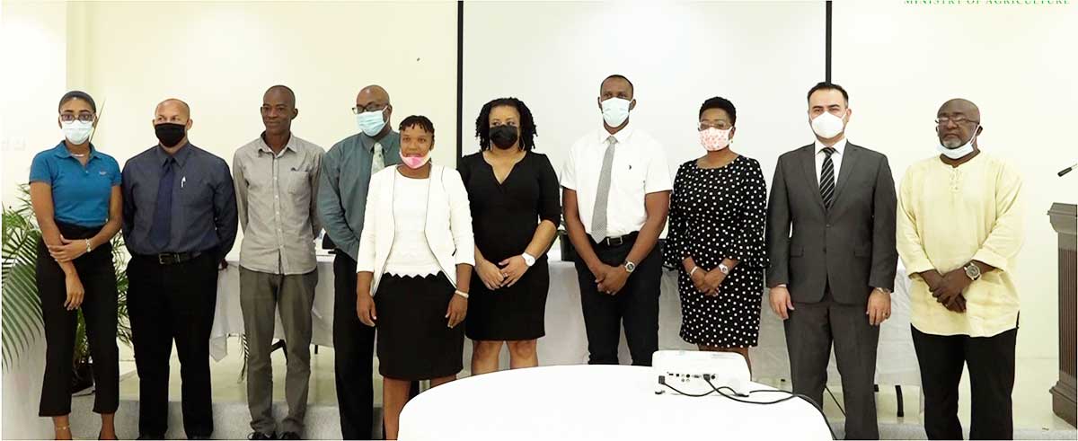 Officials at signing of MOU for National School Feeding Program …