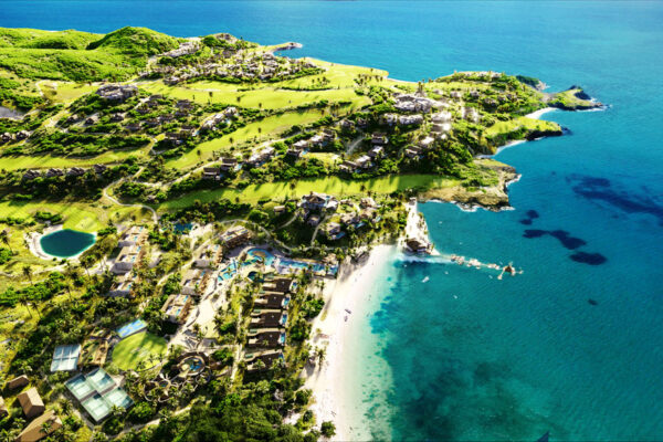 Arial view of the Cabot Saint Lucia Development