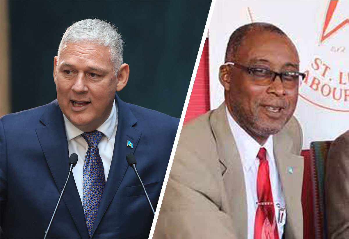 [L-R] Opposition Leader Allen Chastanet & House Speaker Claudius Francis