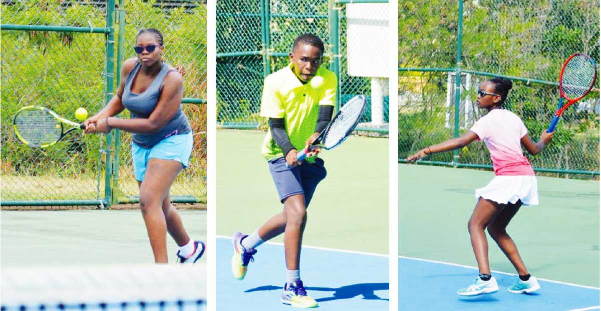 (L-R) Girls Under 15 losing finalists, Latoya Murray; Boys Under 15 3rd place winner, Alhil Cyril and Girls Under 15 3rd place winner, Jaelyn Henry. (Photo: Anthony De Beauville)