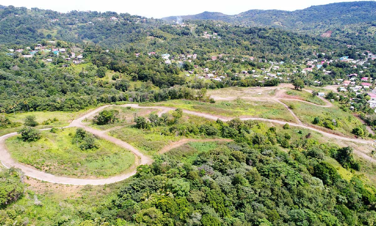 Aerial view of the Talvern housing development site.
