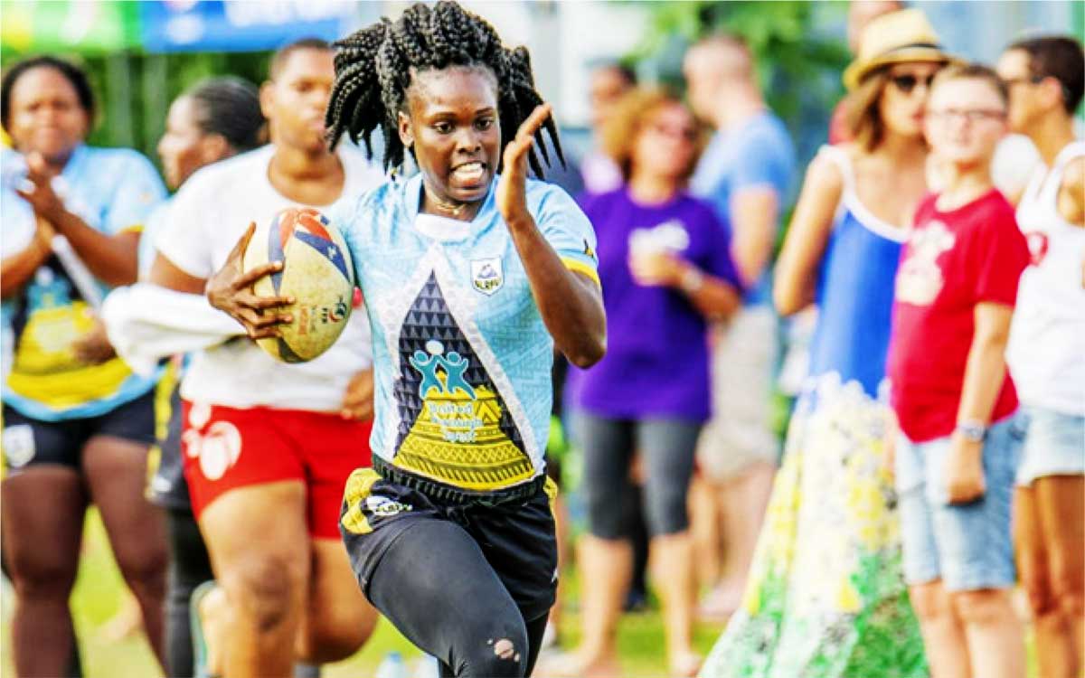 Nelta Samuels in action at a Rugby match …