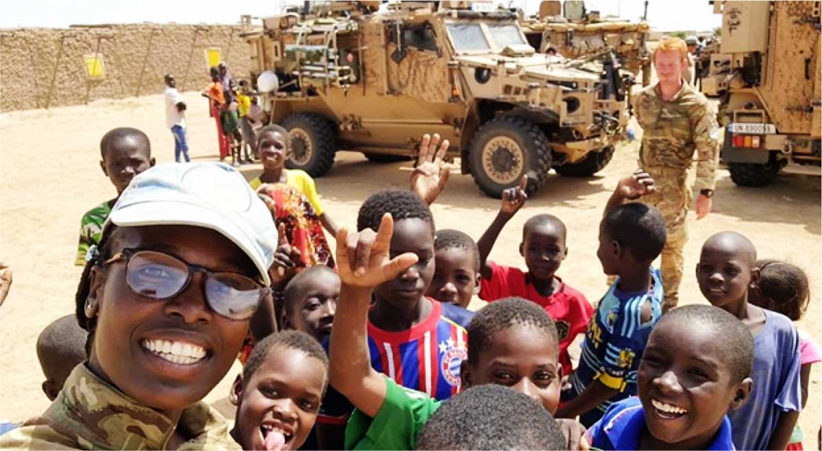 Nelta Samuels on military duty in Africa …