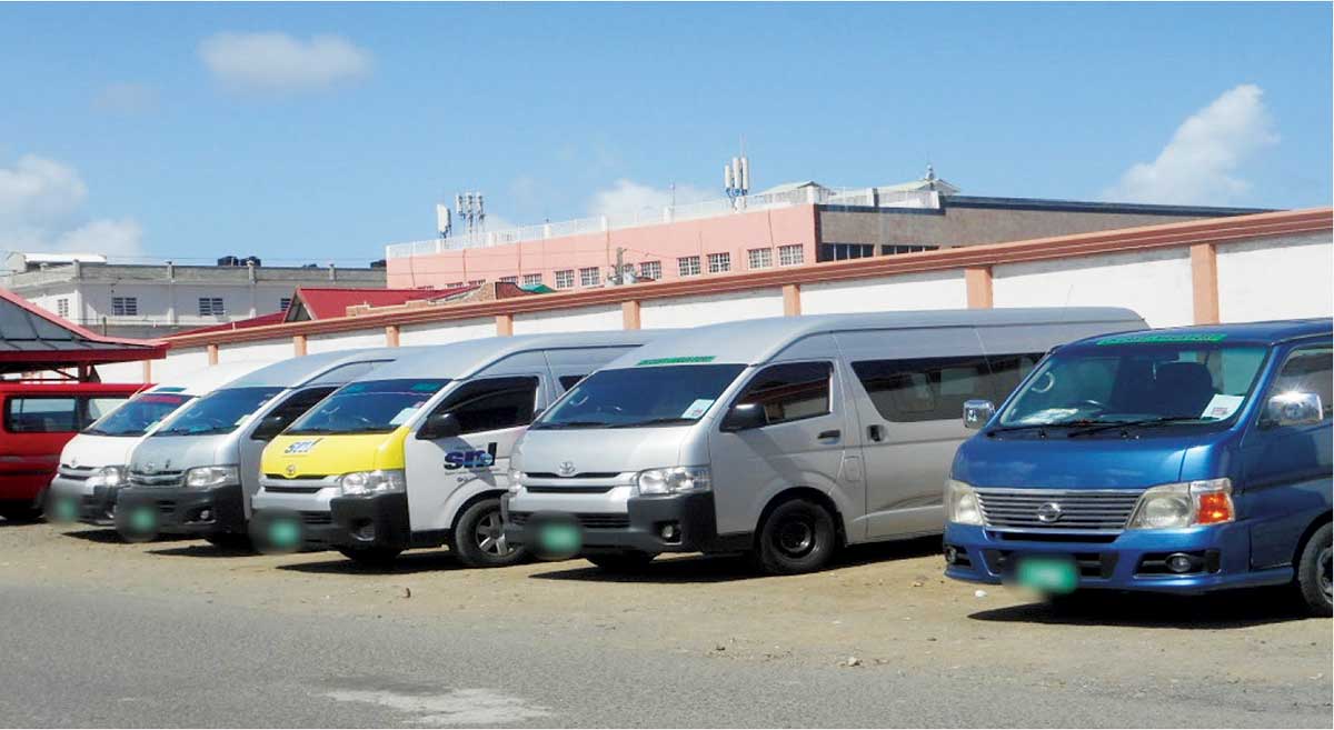 Buses parked at a Bus Stand