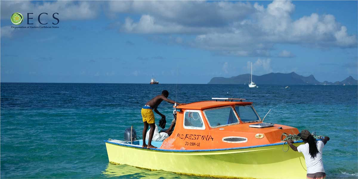 Fishermen on a boat 