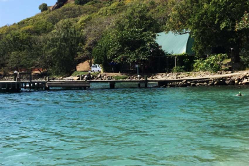 The jetty at Pigeon Island. 