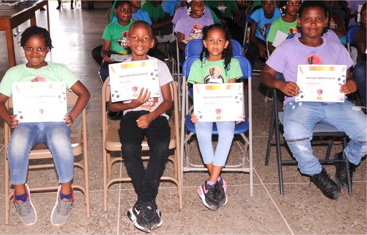 Participants at the El Nino’s Youth Soccer Camp.