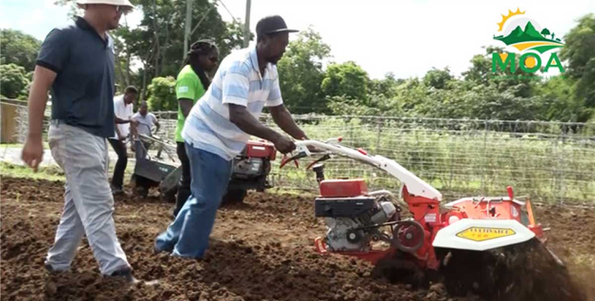 A farmer goes through the paces in learning how to utilize modern farm equipment. 