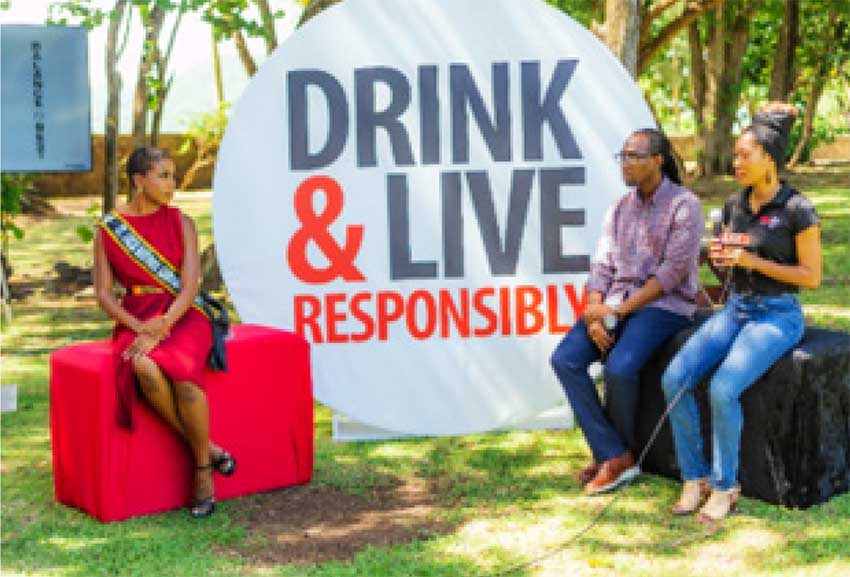 Responsible Consumption Panelists from L-R: National Carnival Queen 2022 Xenia Douglas, Medical Doctor Dr. Donnie Glassgow, Founder of Socacize Saint Lucia Shani Victorin.
