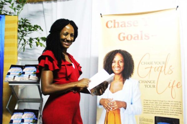 Author Celia Mitchel at her book launch at 758 Saint Lucia Books in La Clery, Castries.