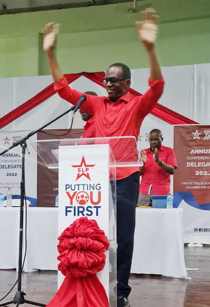 PRIME Minister and Leader of the Saint Lucia Labour Party Philip J Pierre 