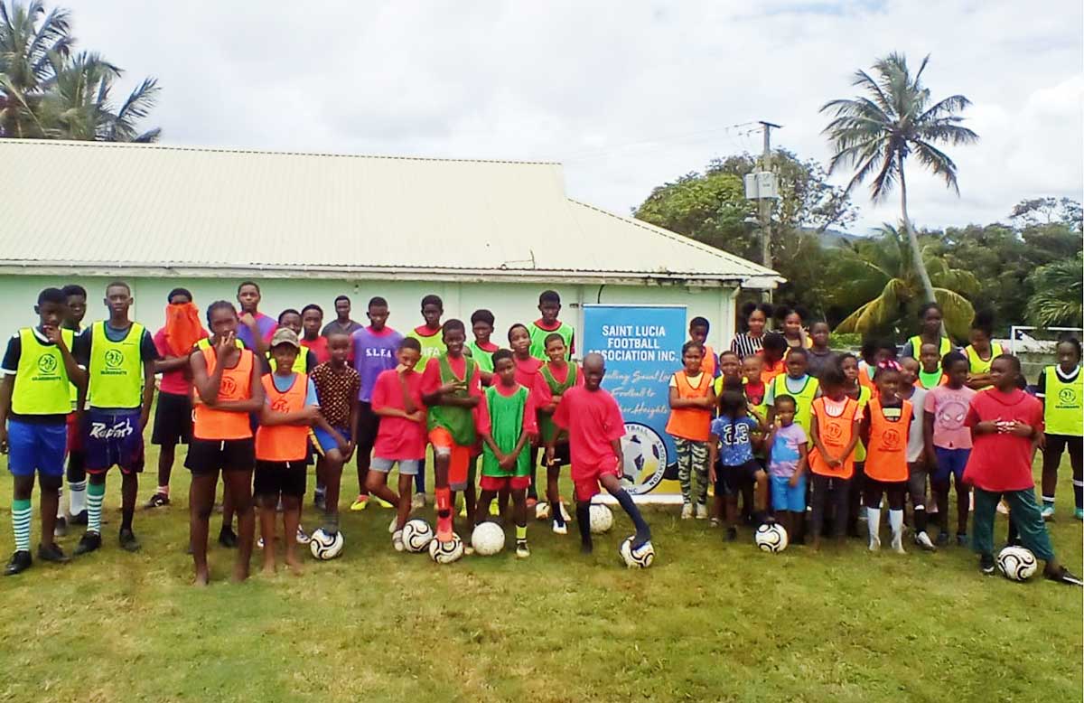 Young players complete an intensive training session.