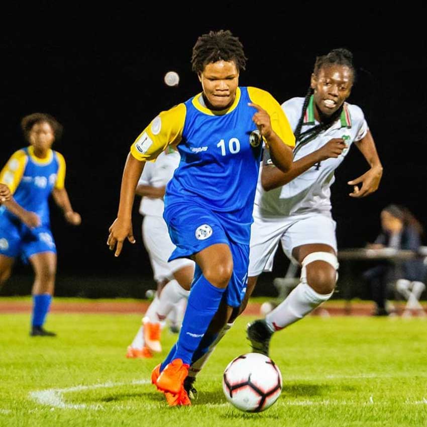 Saint Lucia Female National U-20 team in action …