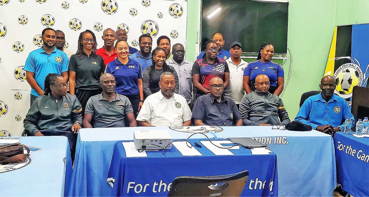 Officials and participants at the CONCACAF Beginners Referees Course. 
