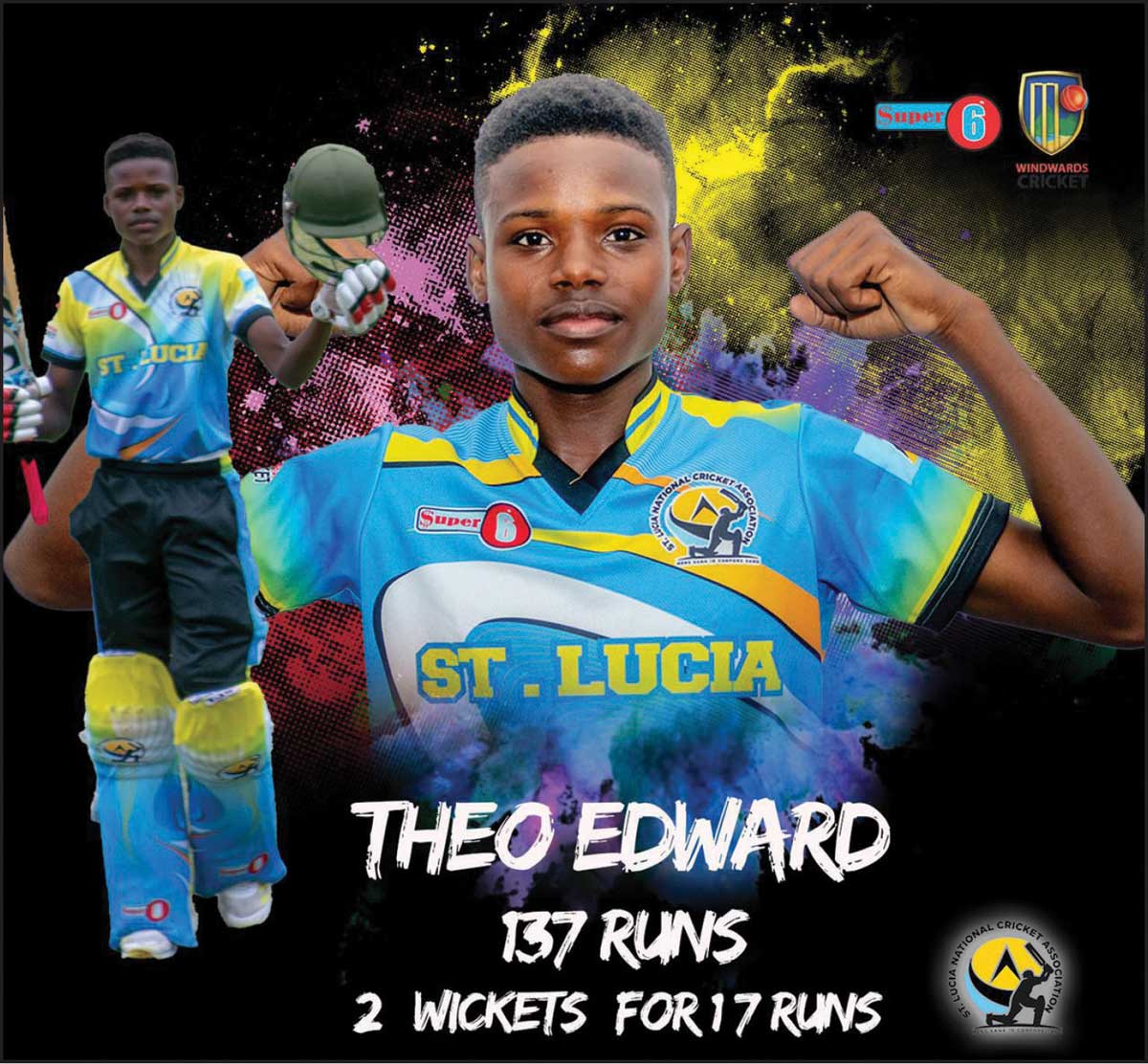 Team Saint Lucia U- 15 captain Theo Edward.