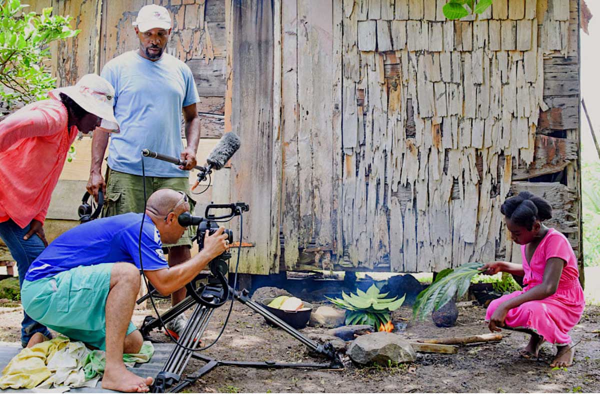 Mathurine Emmanuel worked with Allbiz Ltd to shoot a scene from Shantaye’s World.
