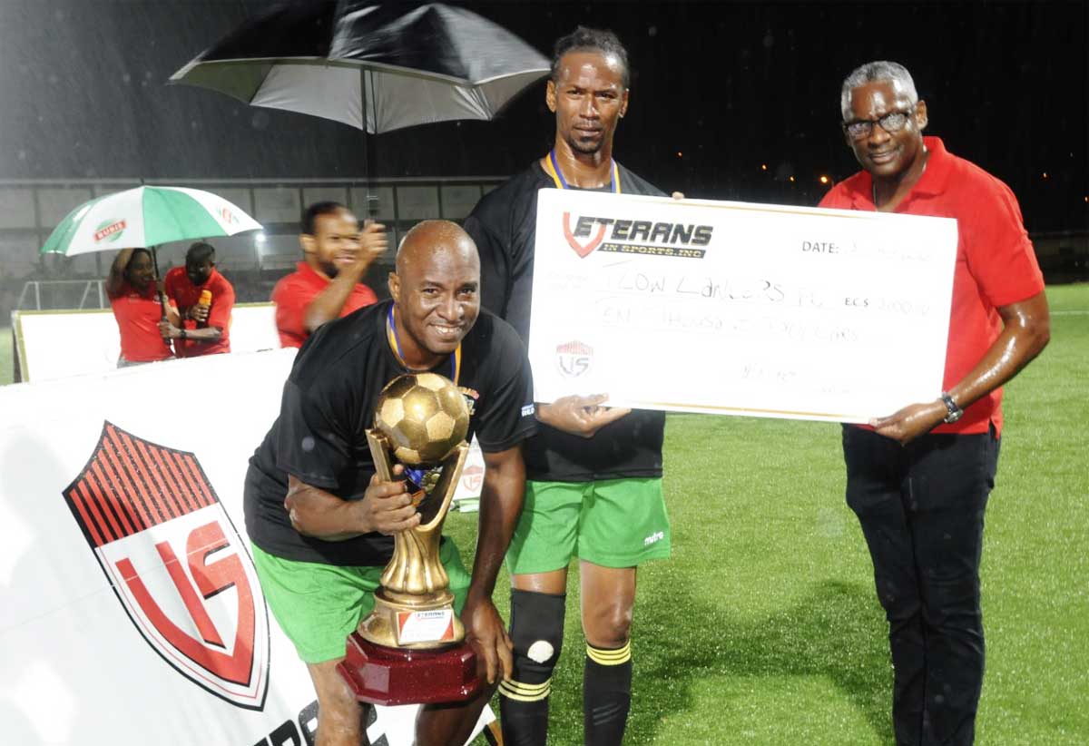 Lancers players collect Championship Trophy and prize… PHOTO CREDIT: Dave Pascal