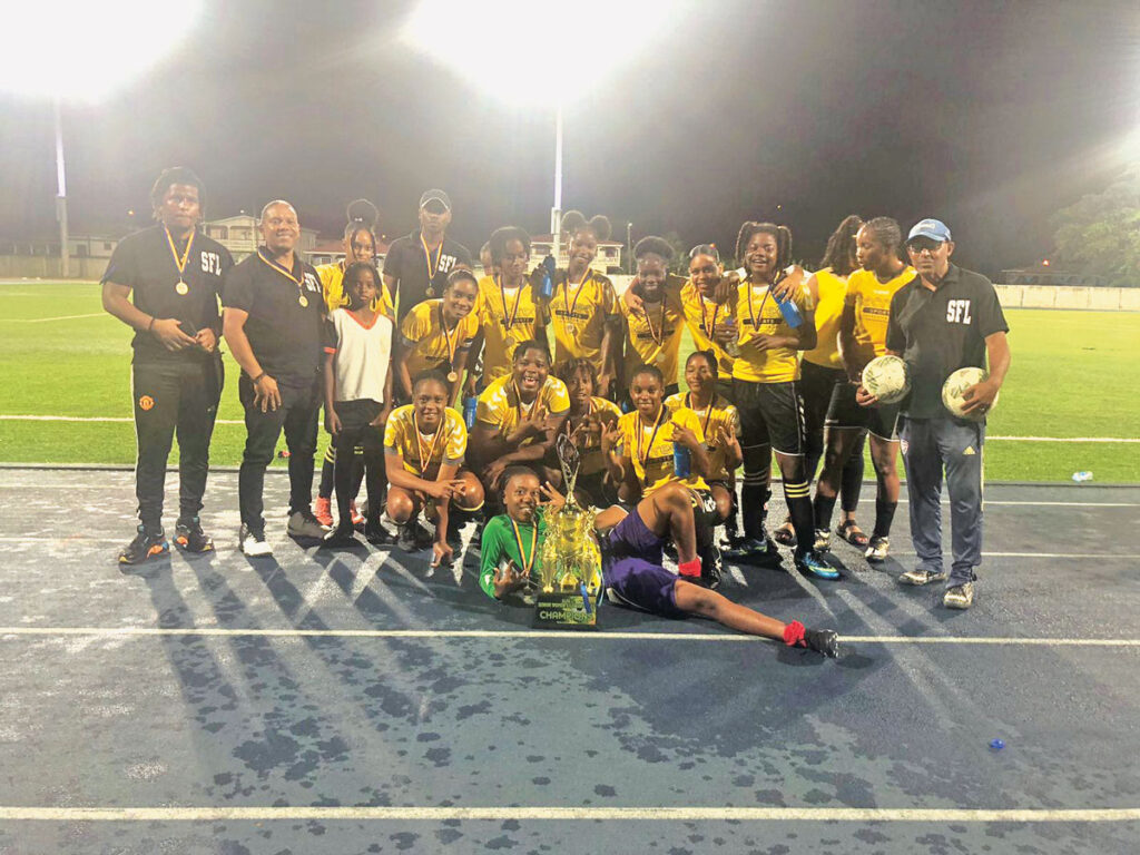 Soufriere – Champions of inaugural SLFA Inc. Senior Women’s Tournament.