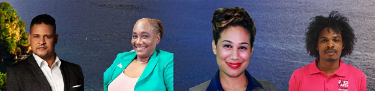 [L-R] Richard Moss, Maria Hunte, Geraine Georges & Rondel Charlery.