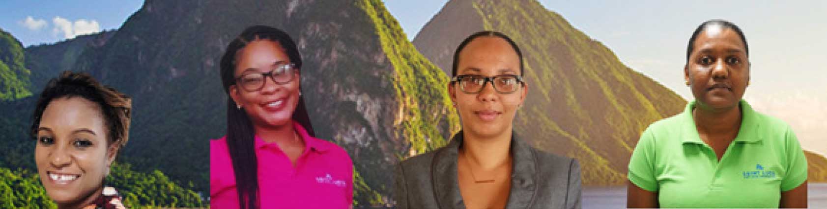 [L-R] Jacqueline Emmanuel, Racquel John, Kenya James & Jenella Auguste