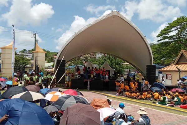 A scene from the first-ever two-day Saint Lucia Junior Jazz and Arts Festival at the Serenity Park, Sans Soucis, Castries, which ended yesterday.