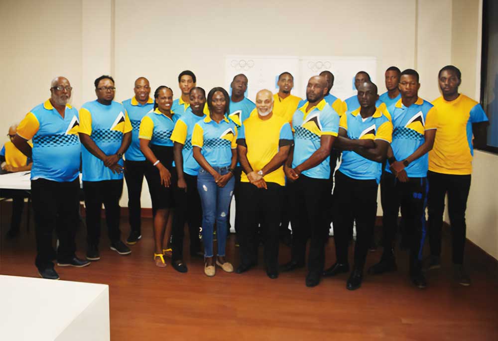 A photo op with some of the athletes and coaches preparing to represent Saint Lucia at this year’s CAC Games in El Salvador.