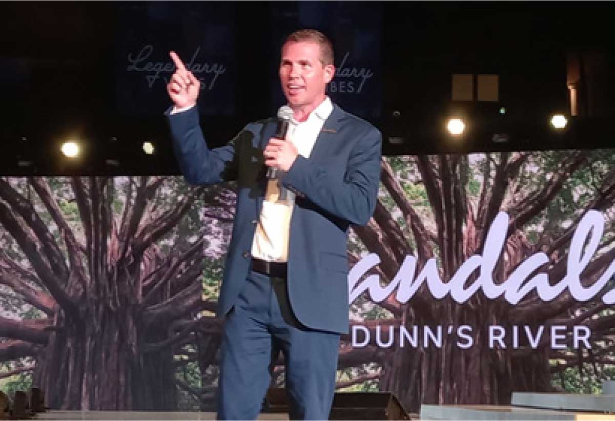 Executive Chairman Adam Stewart at Sandals Dunn’s River Opening Night.