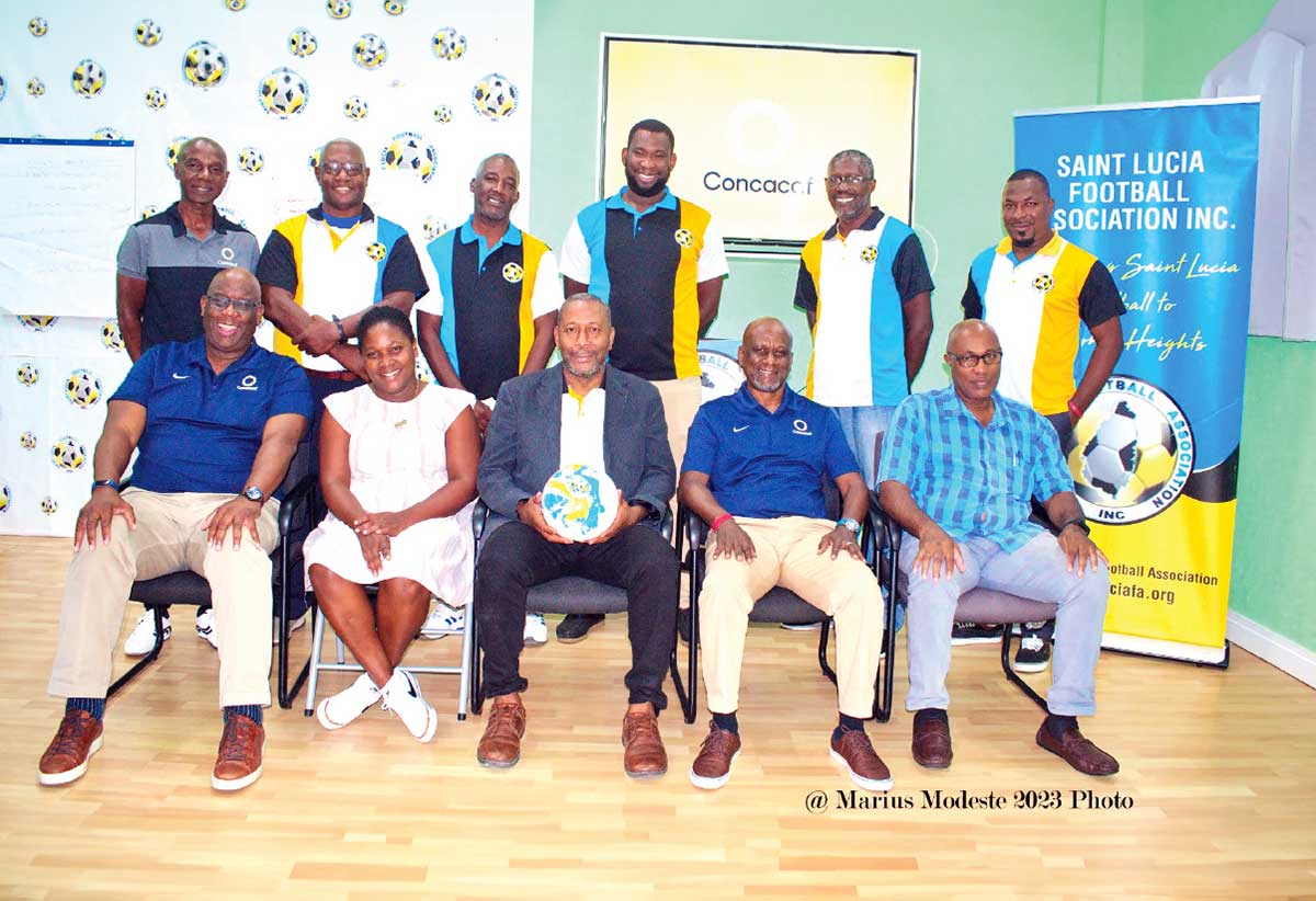 SLFA executive council members and CONCACAF officials at the workshop 