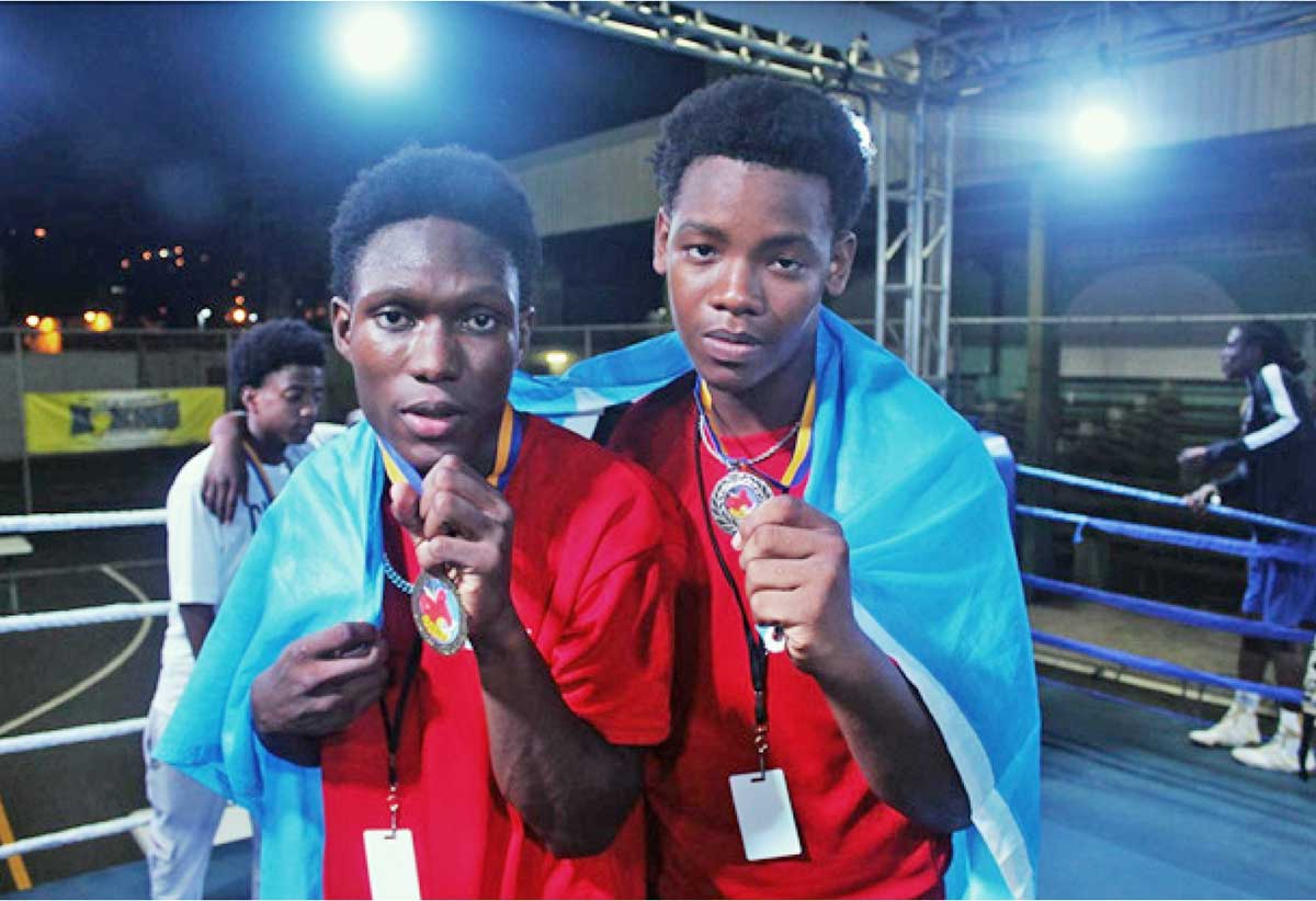 Cruiserweight John Didier (left) and heavyweight Jeannan Gaspard (right) from the Vieux Fort gym are among the promising Saint Lucian boxers who will be in action this weekend at the OECS Invitational Boxing Championships: Revival.