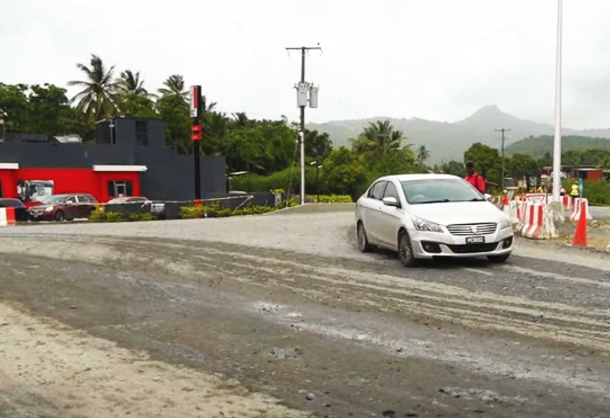 A section of the Millennium Highway under repairs