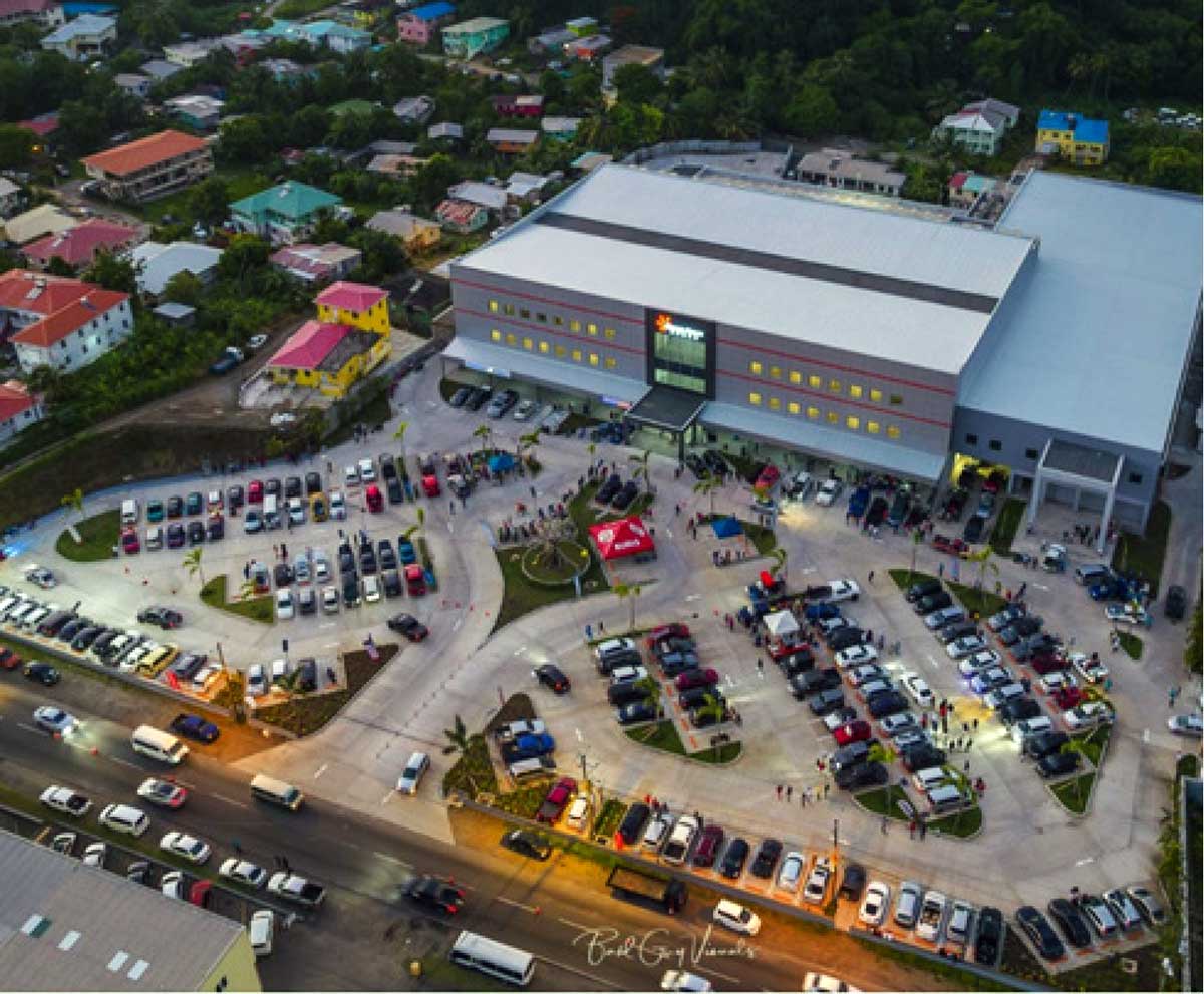 Aerial shot of the Orange Grove Plaza