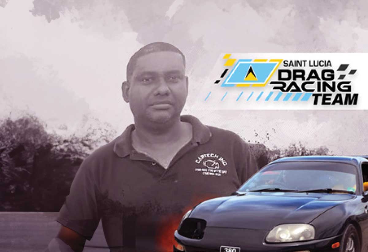 Team Saint Lucia drag racer Edie Ledgrand 