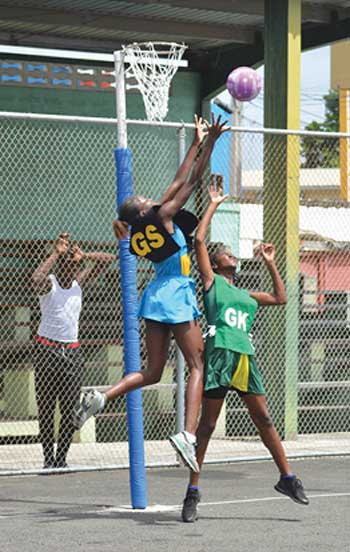 Sizzling action in the Secondary Schools Netball Tournament